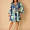 Vestido Corto de Seda Estampado – Valentina - Imagen 2