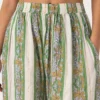 Pantalón Palazzo Boho Estampado Marfil y Verde – Talla Única - Imagen 3