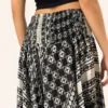 Pantalón Palazzo de Seda Negro y Blanco Extra Ancho - Imagen 4