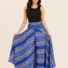 Pantalón Palazzo de Seda Azul Boho Extra Ancho - Imagen 2