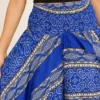 Pantalón Palazzo de Seda Azul Boho Extra Ancho - Imagen 3