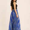 Pantalón Palazzo de Seda Azul Boho Extra Ancho - Imagen 4