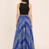 Pantalón Palazzo de Seda Azul Boho Extra Ancho - Imagen 5