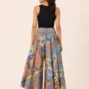 Pantalón Palazzo de Seda Multicolor Paisley Extra Ancho - Imagen 4