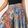 Pantalón Palazzo de Seda Multicolor Paisley Extra Ancho