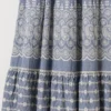 Vestido Largo Azul de Algodón con Bordado Blanco - Imagen 5
