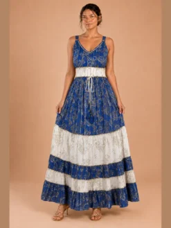 Alternative view of Vestido Lurex Azul