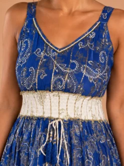 Vestido Lurex Azul