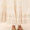 Vestido Boho Largo Marfil con Detalles Dorados - Imagen 3