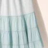 Vestido Boho Largo Celeste Bordado de Algodón - Imagen 3