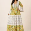 Vestido Boho Largo Estampado con Mangas Acampanadas - Imagen 5