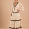 Vestido Maxi Boho Étnico Crudo - Imagen 3