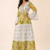 Vestido Boho Largo Estampado con Mangas Acampanadas - Imagen 3