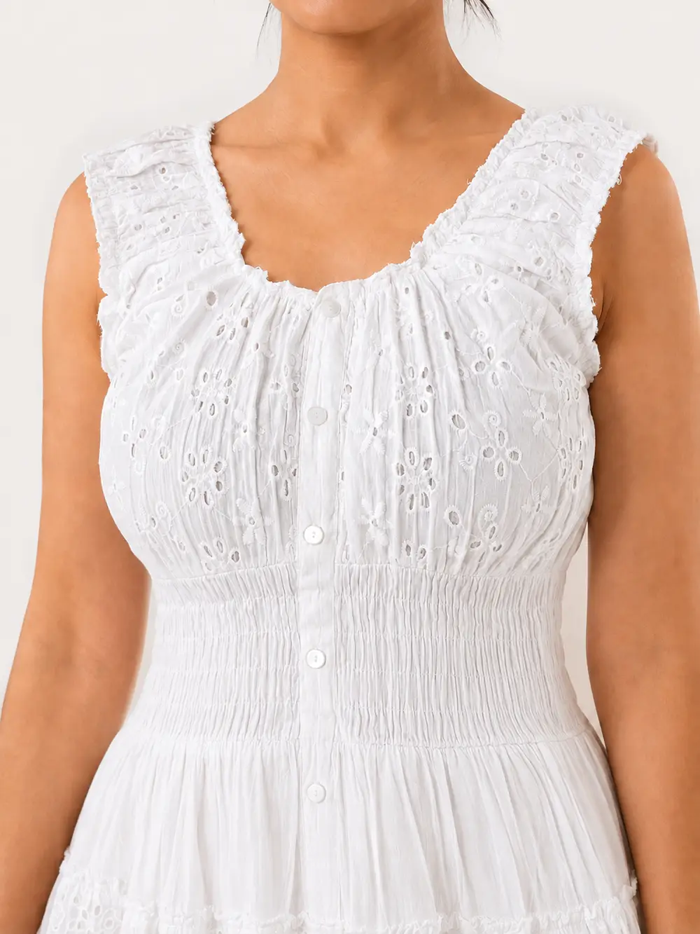 Vestido Maxi Boho Blanco Bordado – Antonella