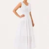 Vestido Maxi Boho Blanco Bordado – Antonella - Imagen 3