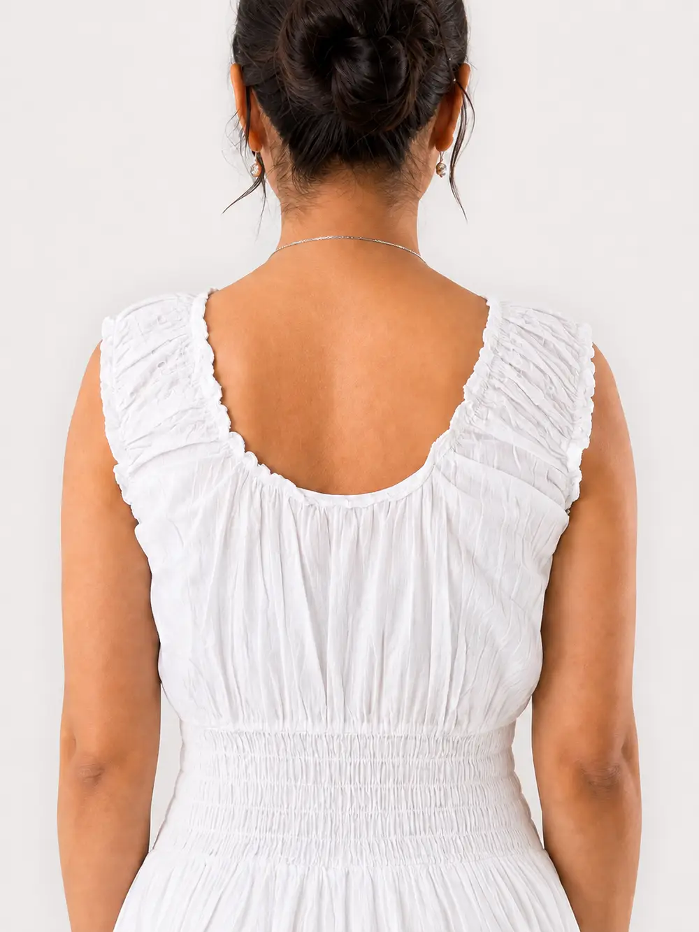 Vestido Maxi Boho Blanco Bordado – Antonella - Imagen 7