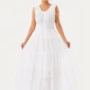 Vestido Maxi Boho Blanco Bordado – Antonella - Imagen 2