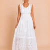 Vestido Largo Boho Blanco Bordado – Emilia