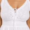 Vestido Maxi Boho Blanco con Bordado Floral – Isidora - Imagen 2