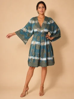 Vestido Corto Boho Esmeralda – Verde