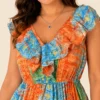 Vestido Largo Boho Poly Seda con Vuelos